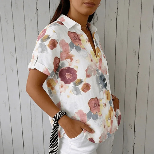 Amanda | Blusa ligera con estampado floral - RivenaModa