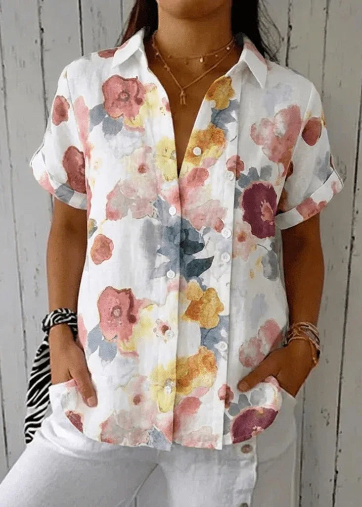 Amanda | Blusa ligera con estampado floral - RivenaModa