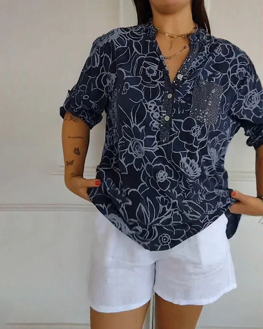 Cassie | Blusa con estampado floral - RivenaModa