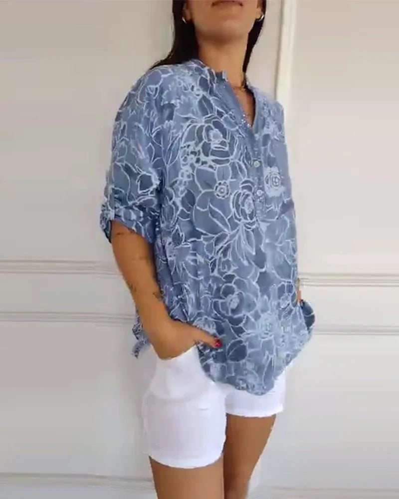 Cassie | Blusa con estampado floral - RivenaModa