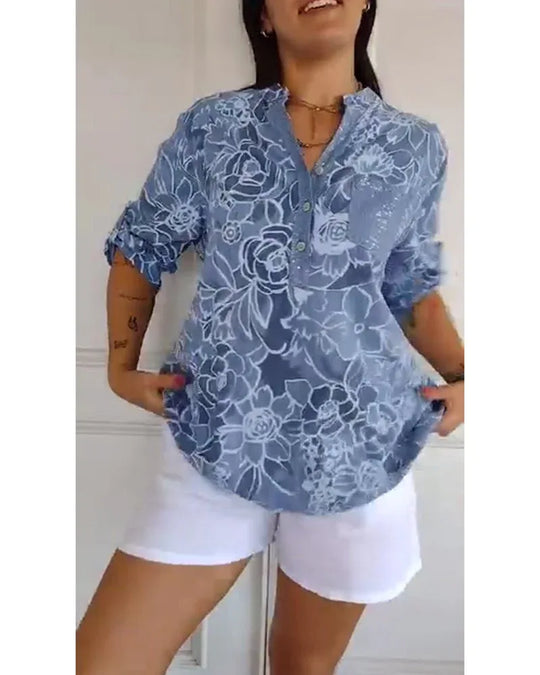 Cassie | Blusa con estampado floral - RivenaModa
