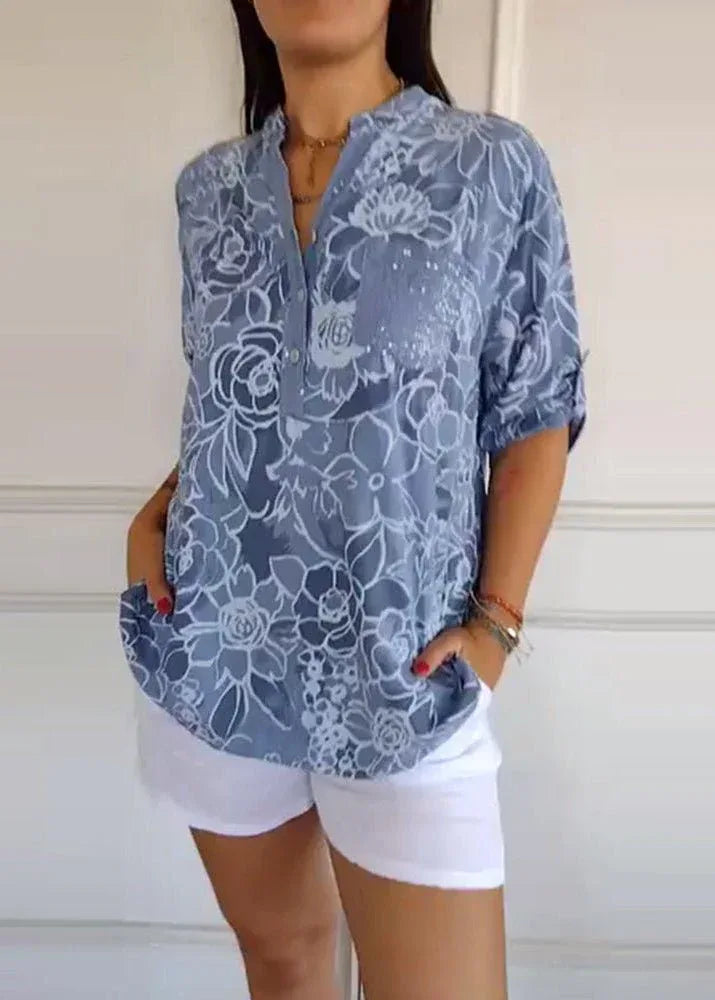 Cassie | Blusa con estampado floral - RivenaModa