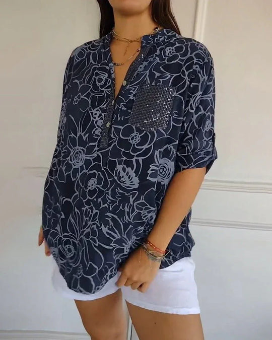 Cassie | Blusa con estampado floral - RivenaModa