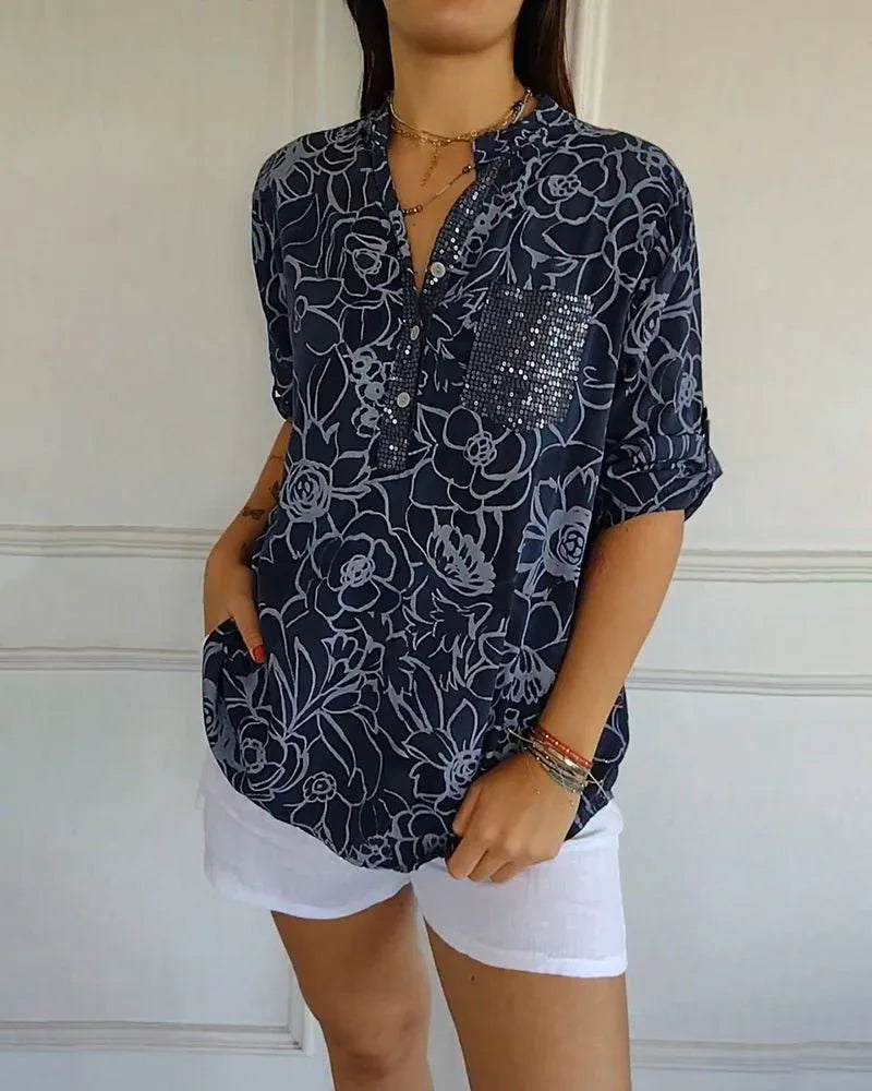 Cassie | Blusa con estampado floral - RivenaModa