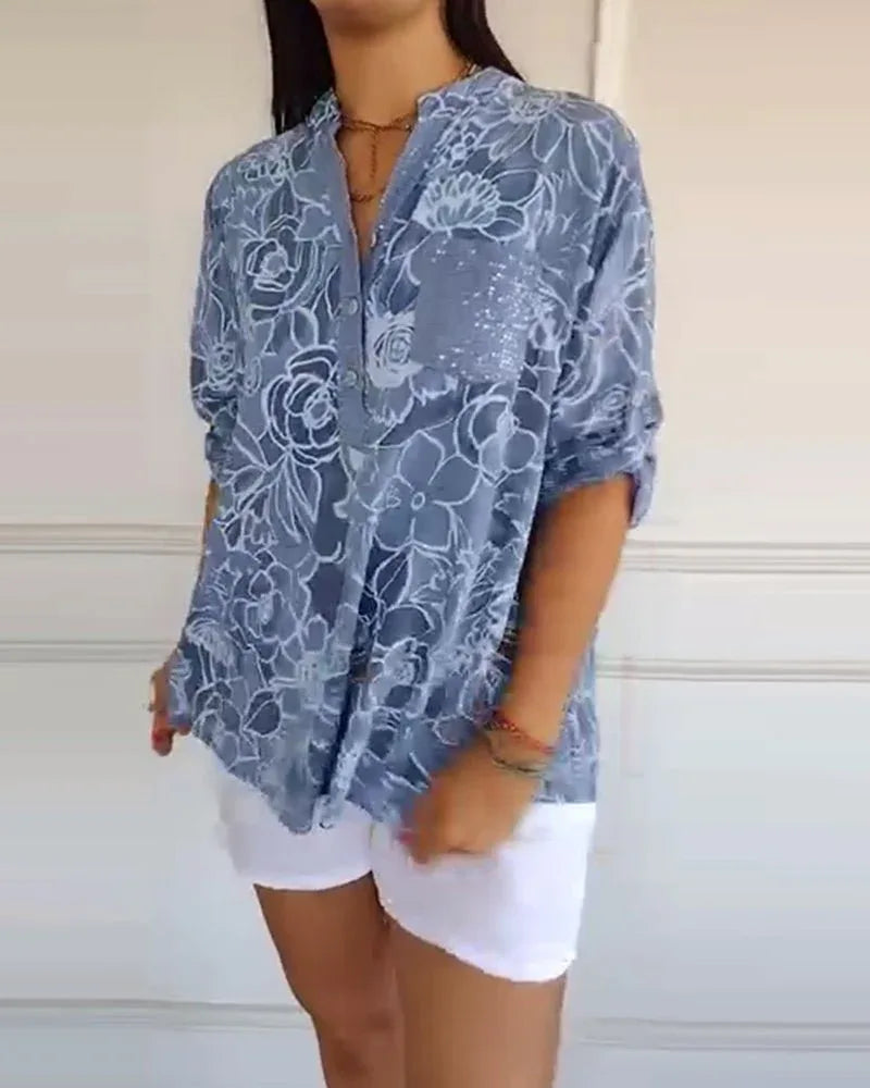 Cassie | Blusa con estampado floral - RivenaModa