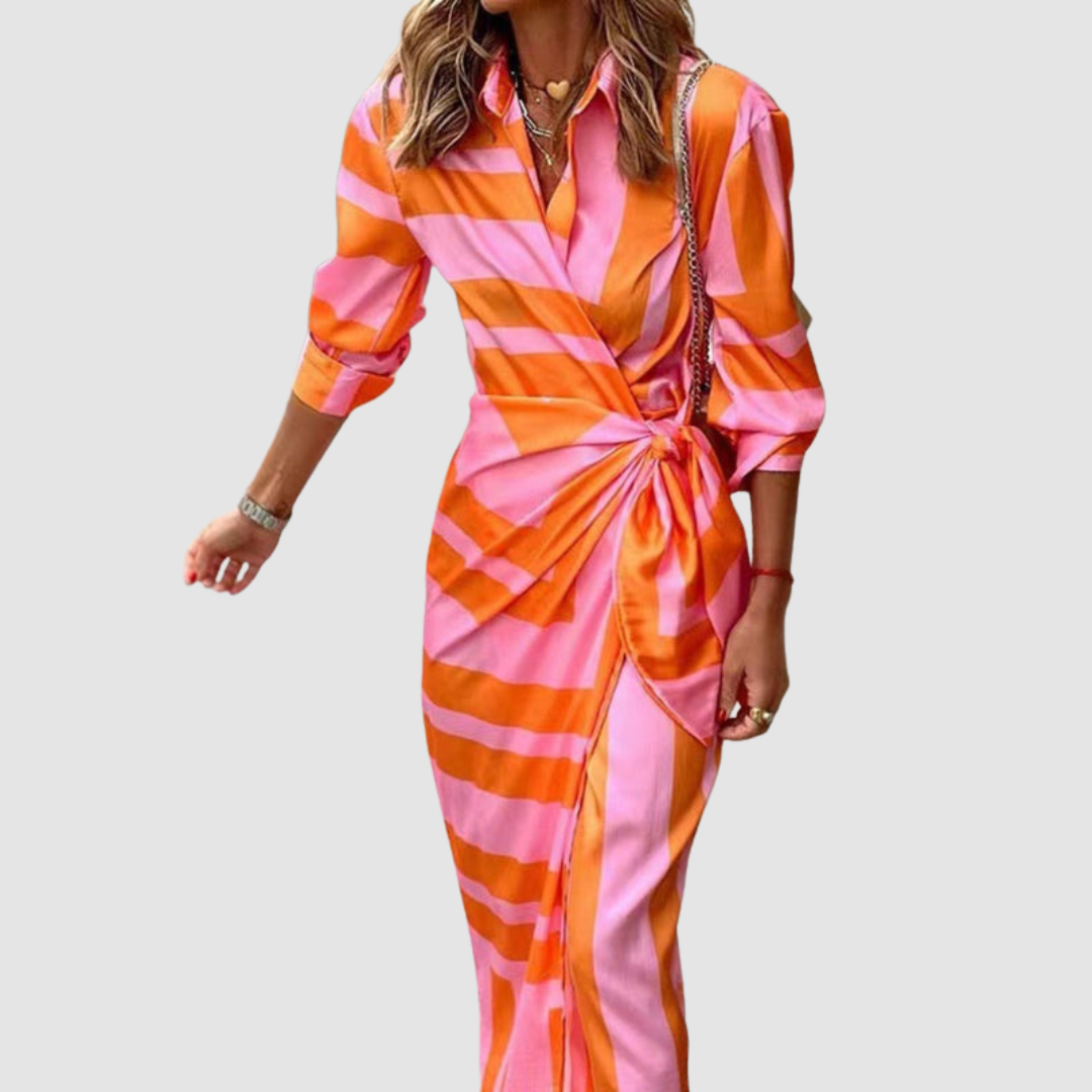 Cecilia™ Vestido elegante a rayas - RIVENA MODA