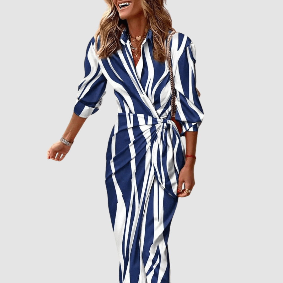 Cecilia™ Vestido elegante a rayas - RIVENA MODA