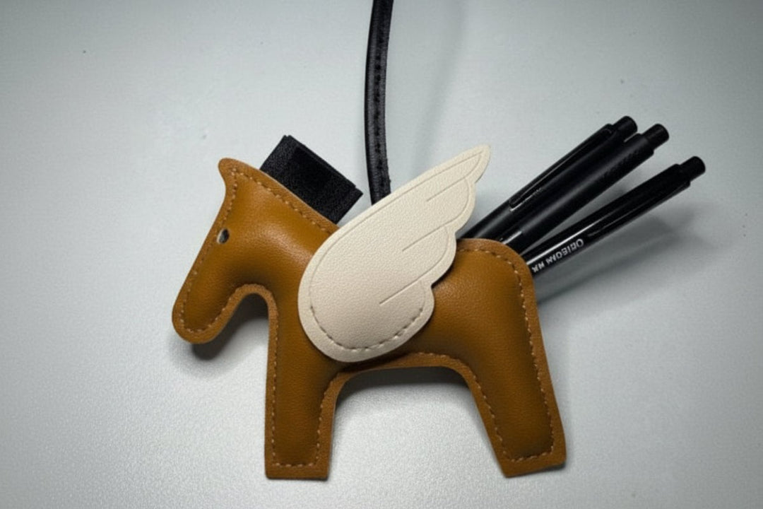 CHARM DE CABALLO ALADO EN PIEL - RIVENA MODA