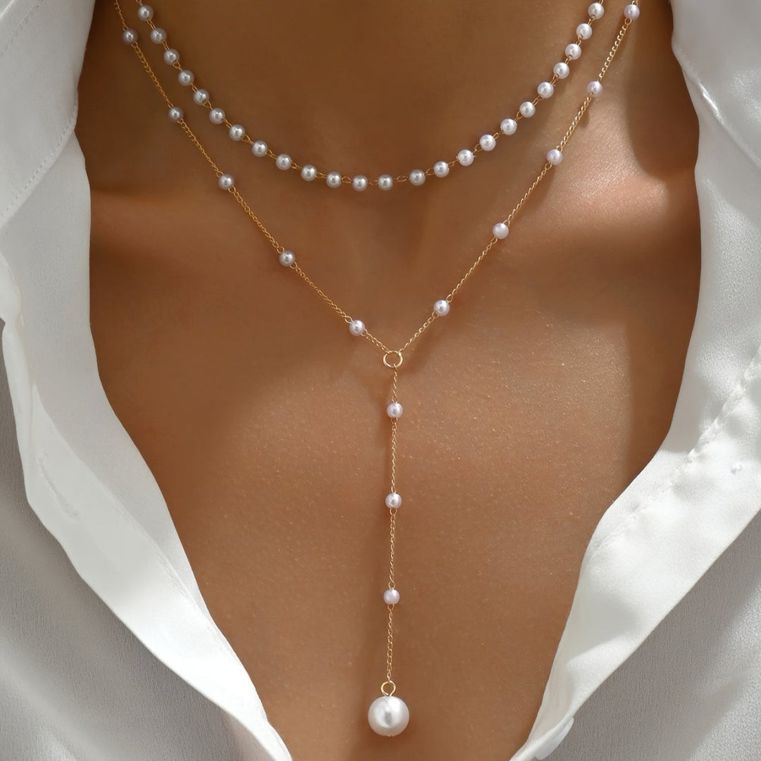 COLLAR CON PERLAS - RIVENA MODA