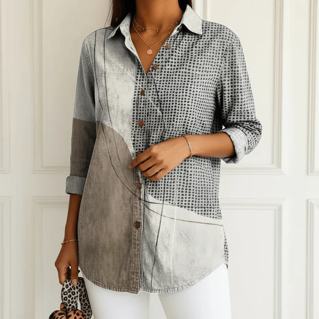 Diana | Blusa de mosaico costero - RivenaModa