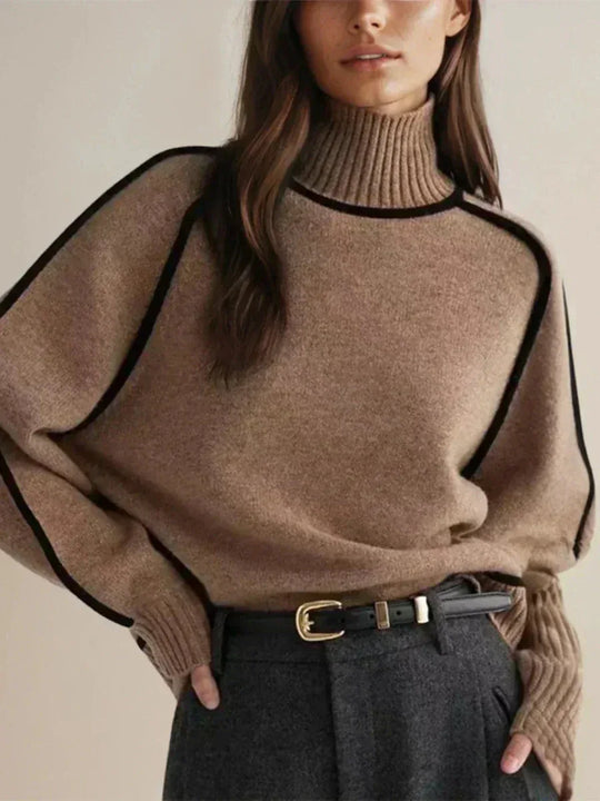 Donna | Elegante suéter de cuello alto - RivenaModa