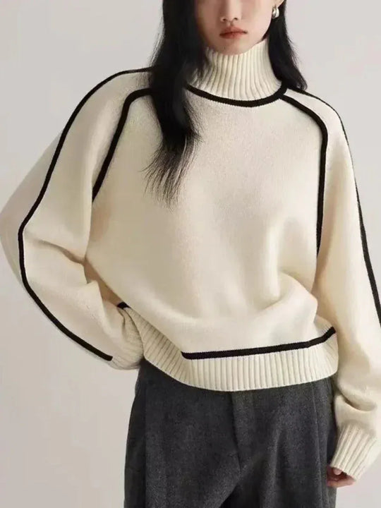 Donna | Elegante suéter de cuello alto - RivenaModa
