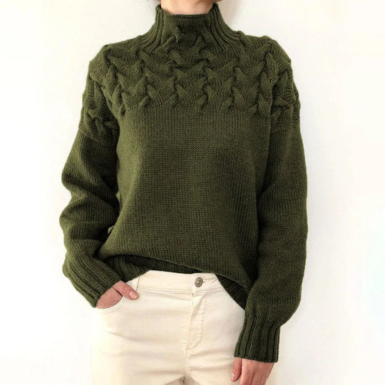 Elena | Suéter de Cuello Alto Cálido - RivenaModa