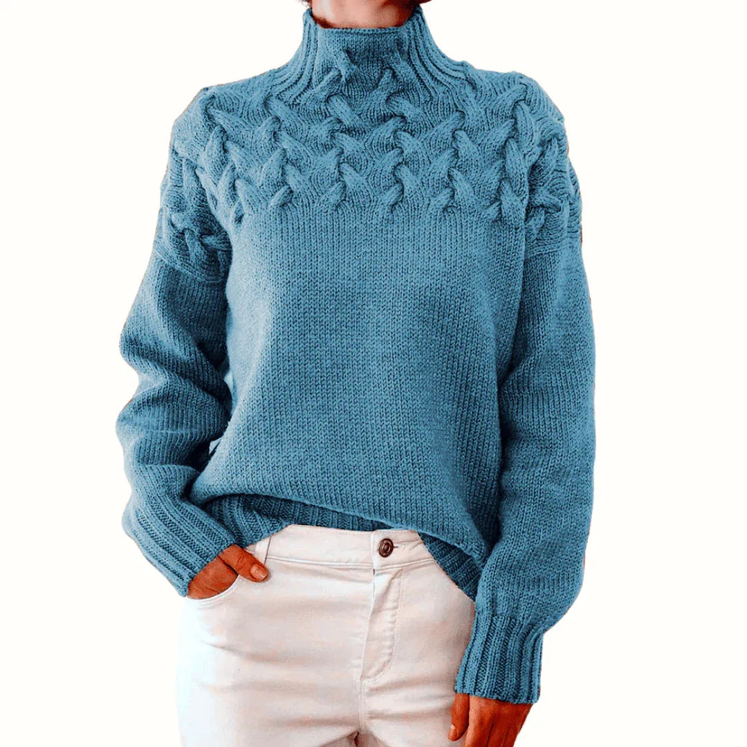 Elena | Suéter de Cuello Alto Cálido - RivenaModa