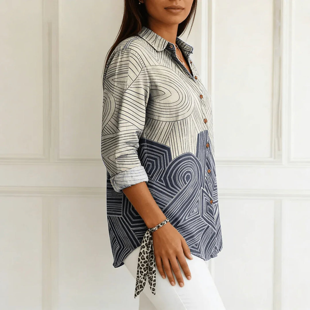 Elise | Blusa con líneas geométricas - RivenaModa