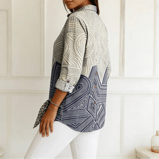 Elise | Blusa con líneas geométricas - RivenaModa