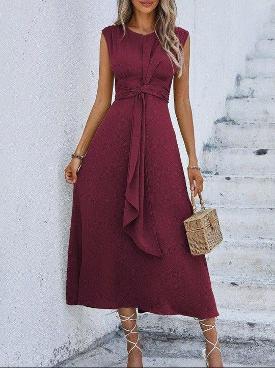 Eva | Vestido elegante sin mangas con cinturón ajustable - RivenaModa