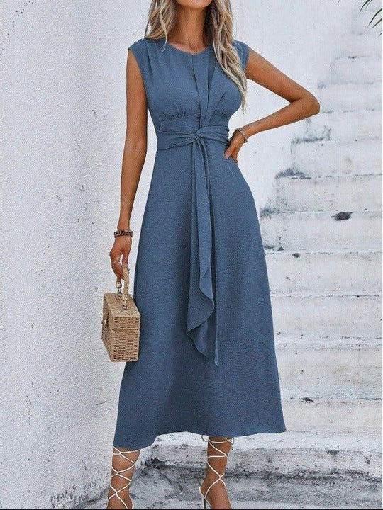 Eva | Vestido elegante sin mangas con cinturón ajustable - RivenaModa