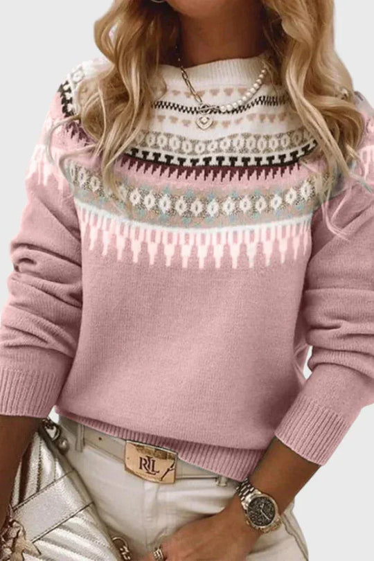Gemma Jersey de Cuello Redondo Texturizado - RivenaModa