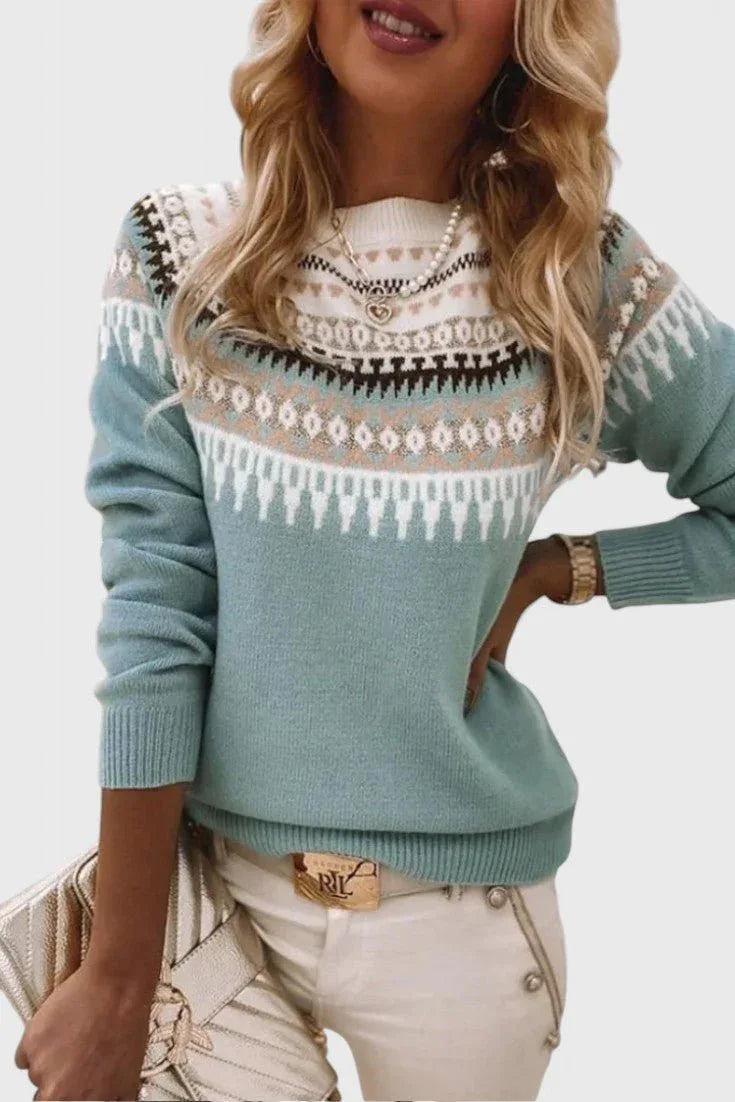Gemma Jersey de Cuello Redondo Texturizado - RivenaModa