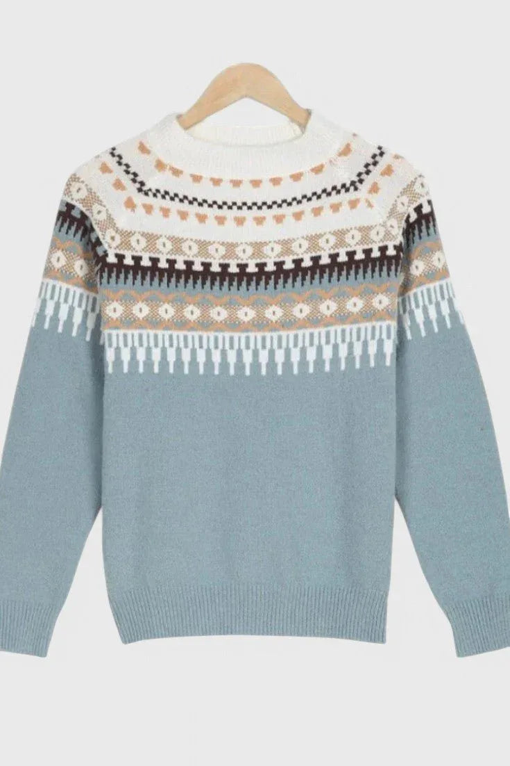 Gemma Jersey de Cuello Redondo Texturizado - RivenaModa