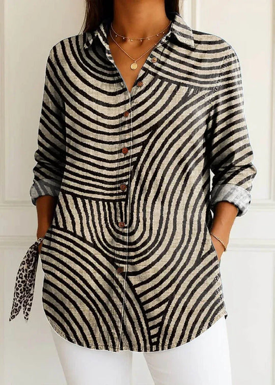 Ingrid | Blusa de rayas en espiral - RivenaModa