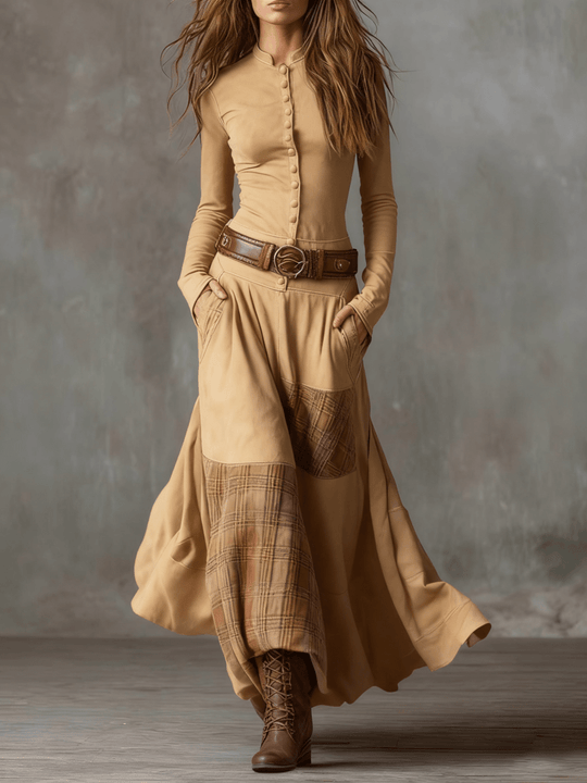 Izabella™ Vestido Maxi de Gamuza + Cinturón Gratis - RIVENA MODA