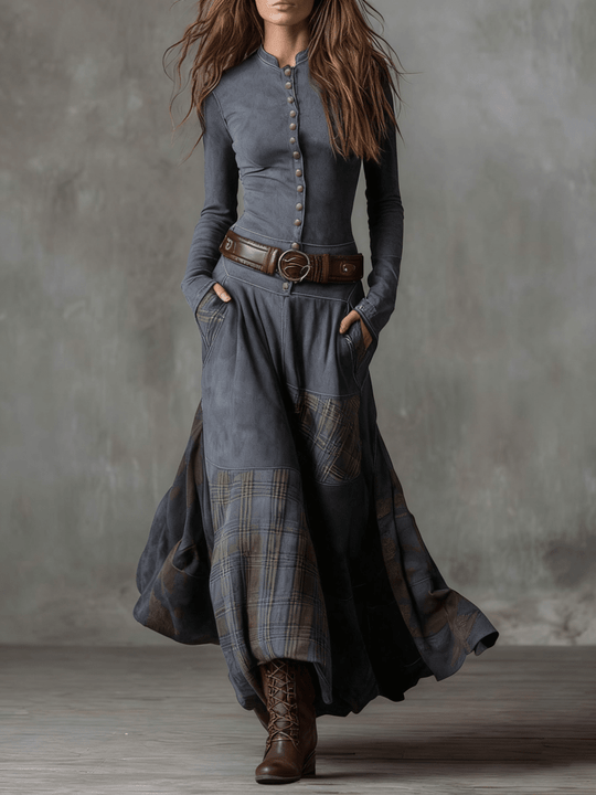 Izabella™ Vestido Maxi de Gamuza + Cinturón Gratis - RIVENA MODA