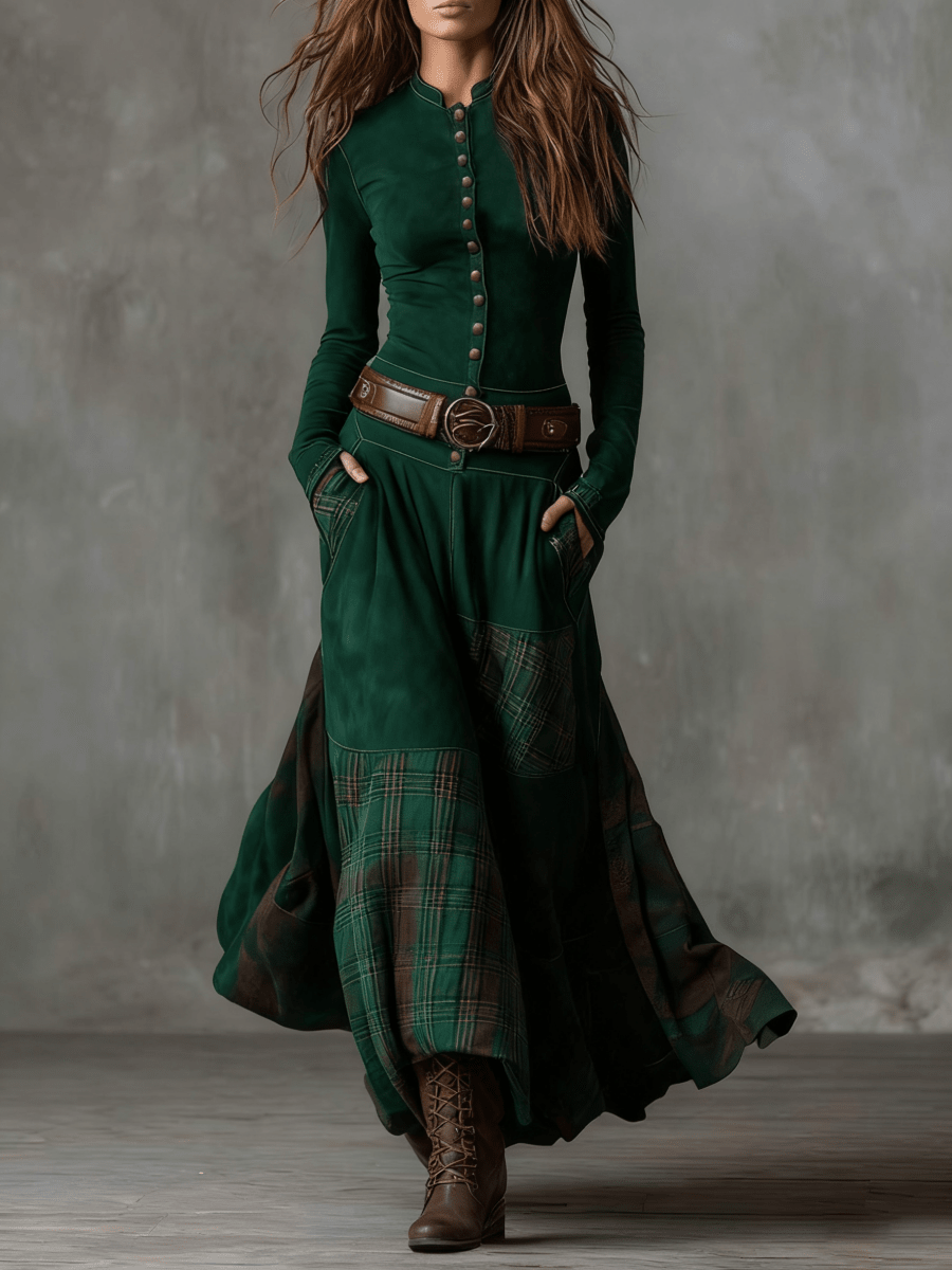Izabella™ Vestido Maxi de Gamuza + Cinturón Gratis - RIVENA MODA