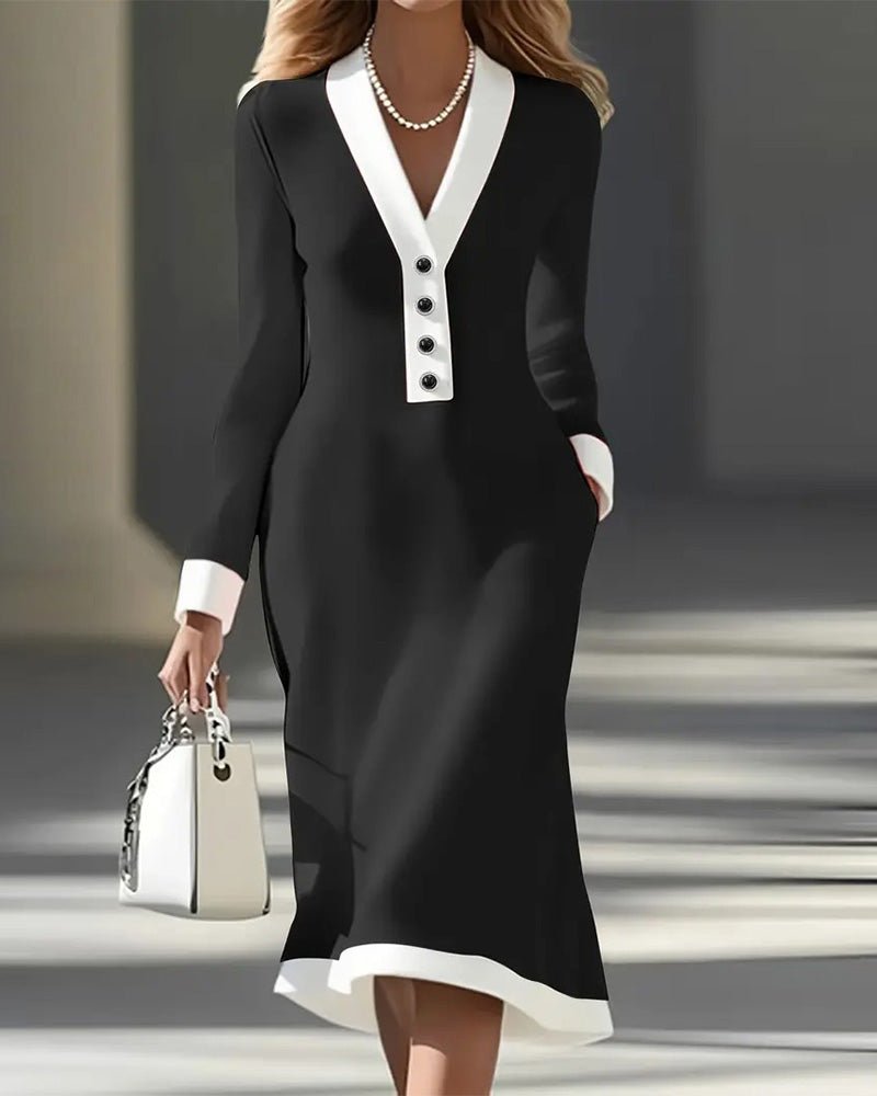Kaylin™ Vestido de manga larga elegante - RIVENA MODA