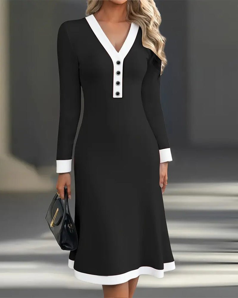 Kaylin™ Vestido de manga larga elegante - RIVENA MODA