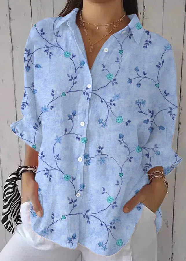 Liva | Blusa con bordado de flores - RivenaModa