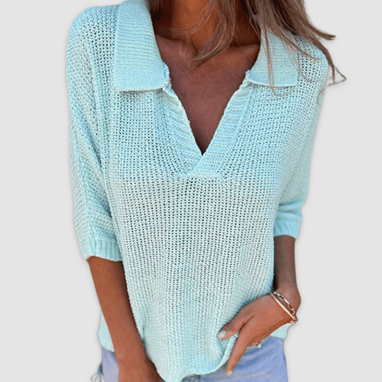 Lucy™ top elegante con escote en V - RIVENA MODA
