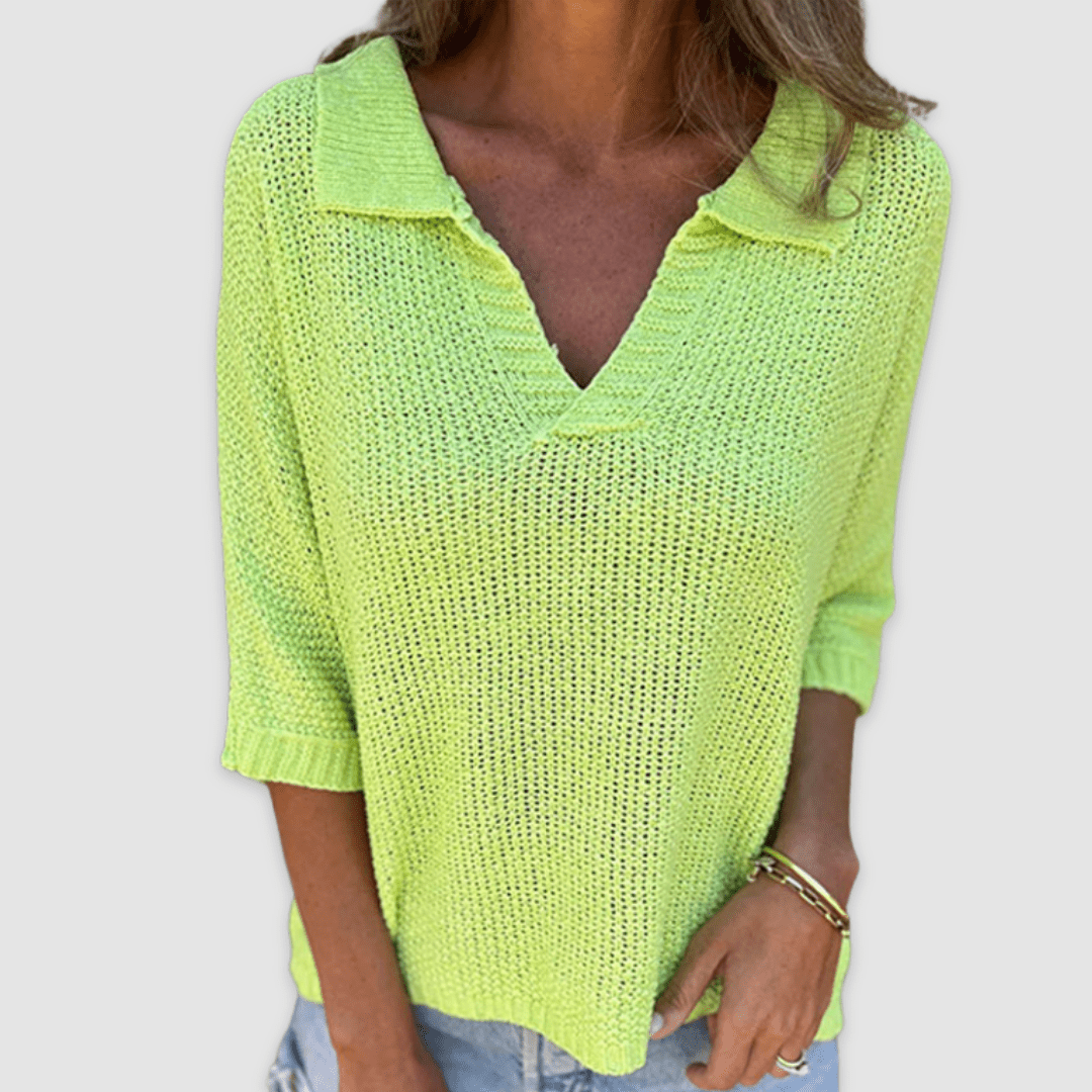 Lucy™ top elegante con escote en V - RIVENA MODA