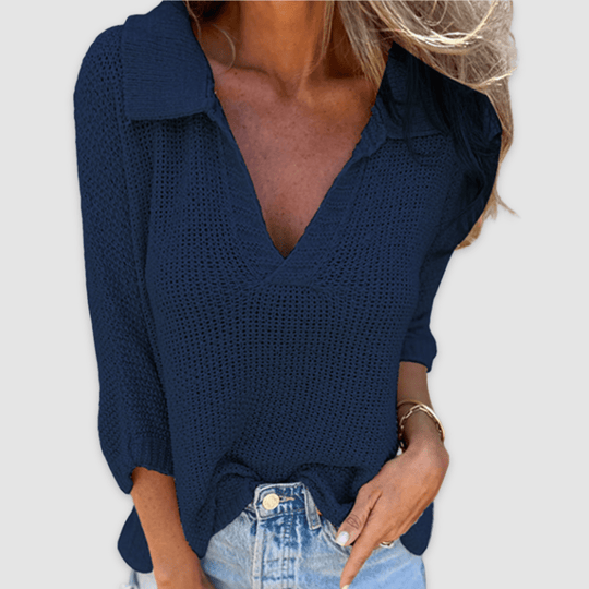 Lucy™ top elegante con escote en V - RIVENA MODA