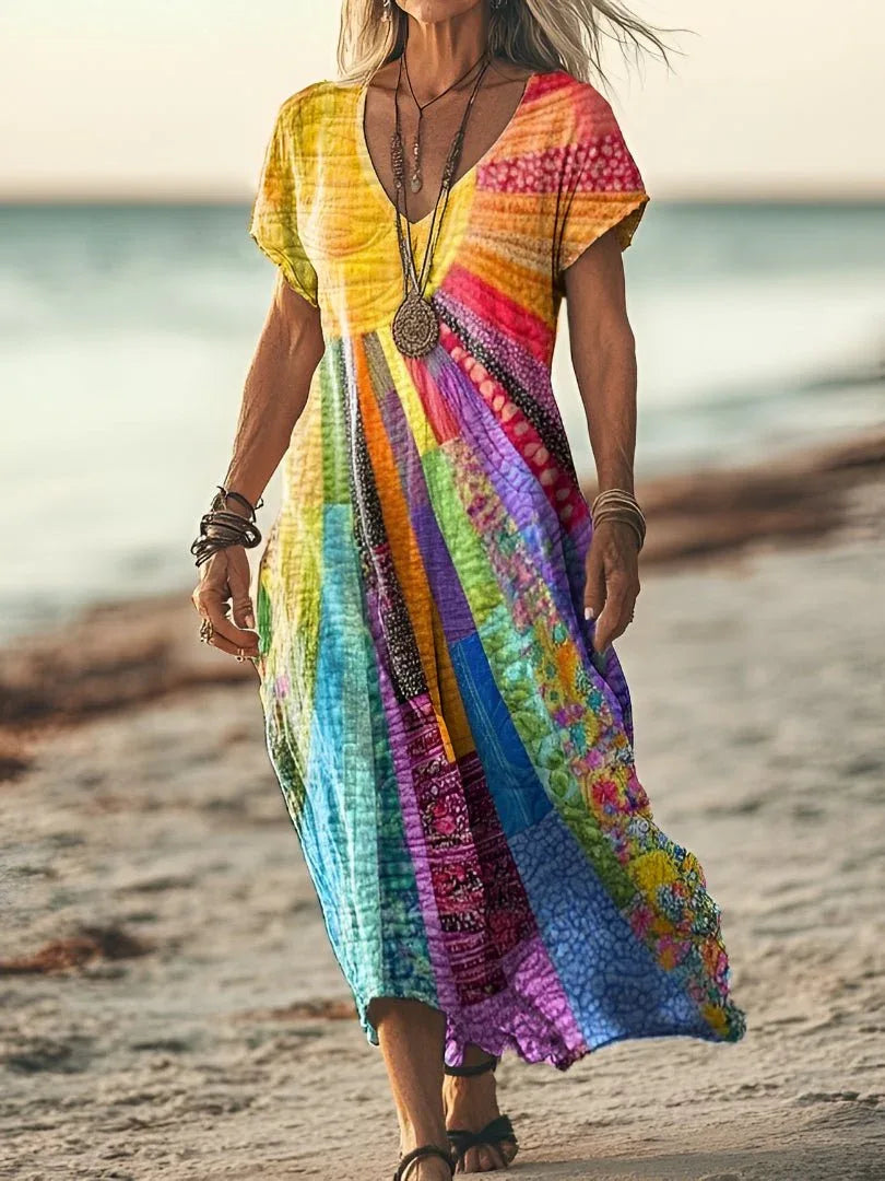 Luna | Vestido bohemio con diseño veraniego - RivenaModa