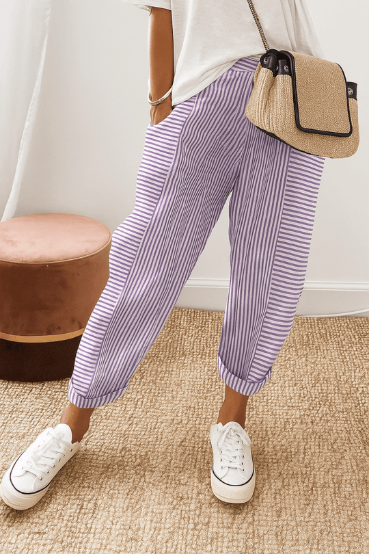 Marlyn™ pantalones rayados - RIVENA MODA