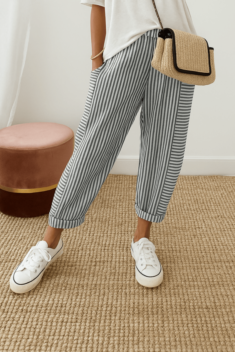 Marlyn™ pantalones rayados - RIVENA MODA