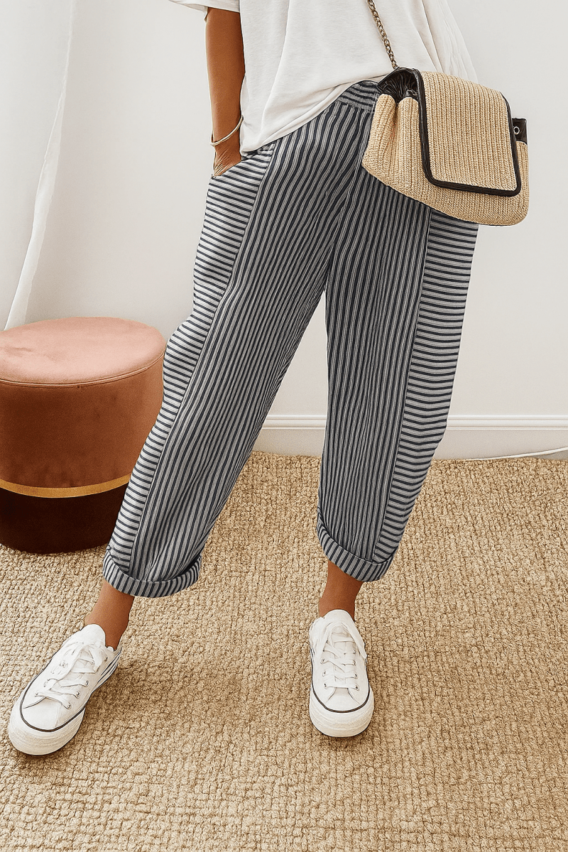 Marlyn™ pantalones rayados - RIVENA MODA