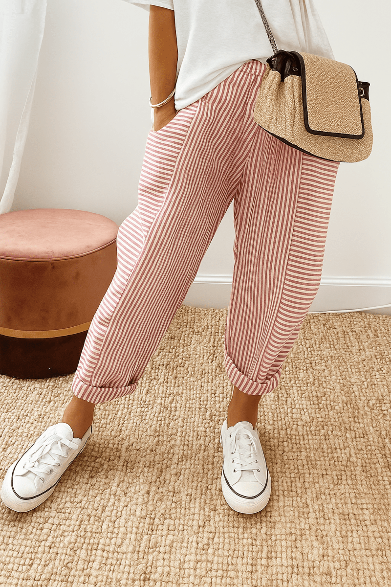 Marlyn™ pantalones rayados - RIVENA MODA