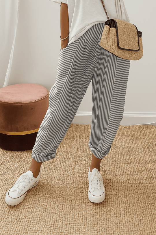 Marlyn™ pantalones rayados - RIVENA MODA