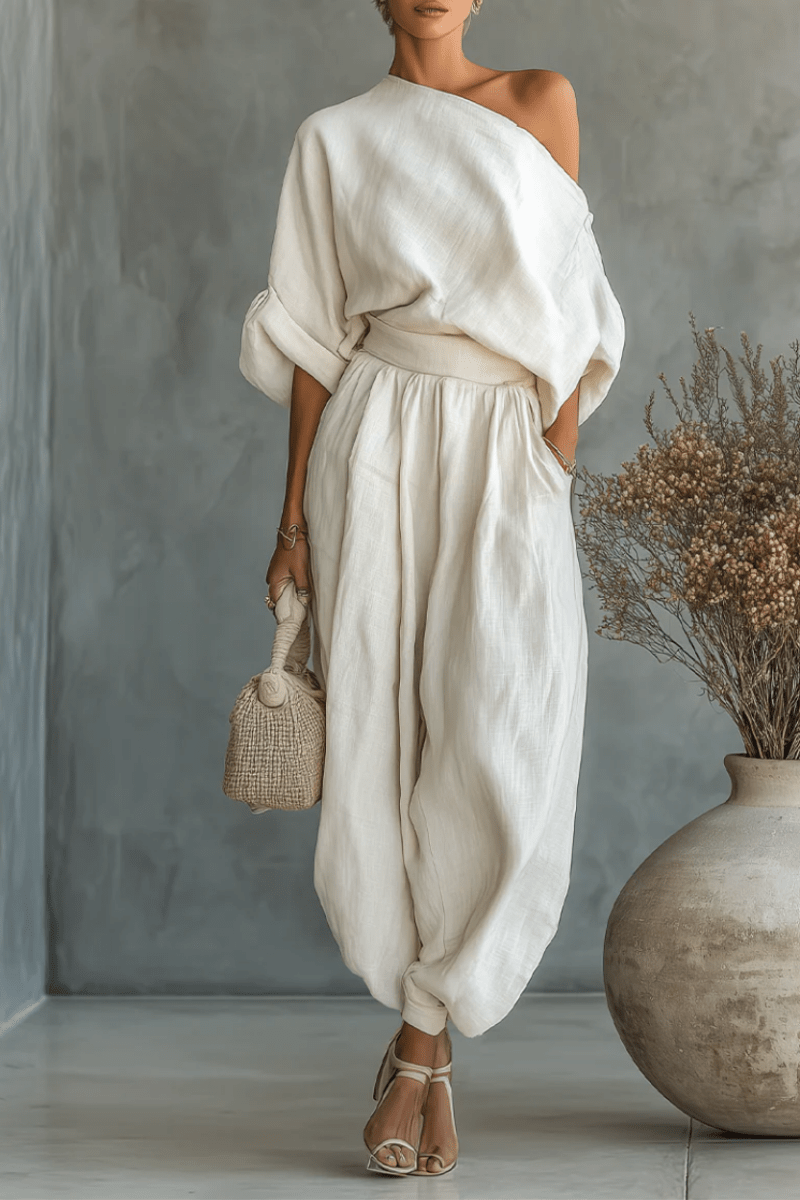 Mila™ | Conjunto de dos piezas con hombros al descubierto - RIVENA MODA