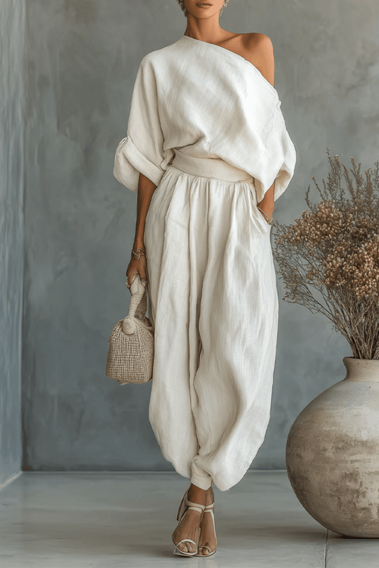 Mila™ | Conjunto de dos piezas con hombros al descubierto - RIVENA MODA