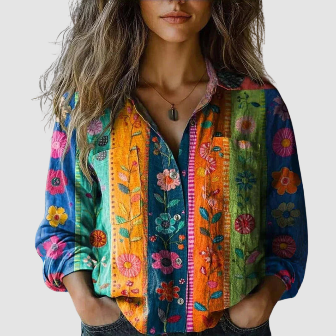 Morena™ Blusa estampada vintage - RIVENA MODA
