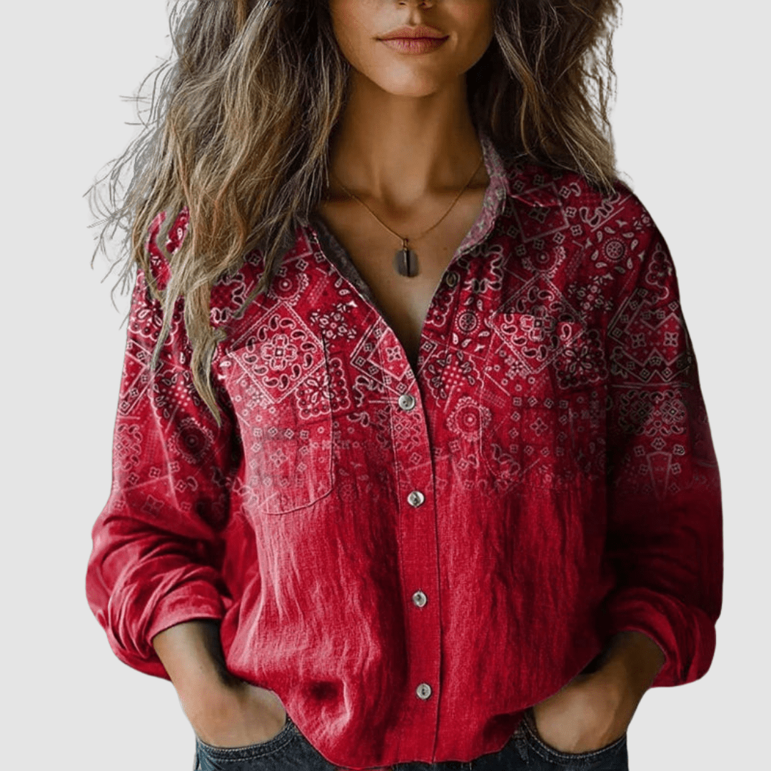 Morena™ Blusa estampada vintage - RIVENA MODA