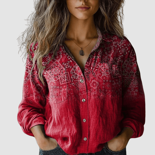 Morena™ Blusa estampada vintage - RIVENA MODA