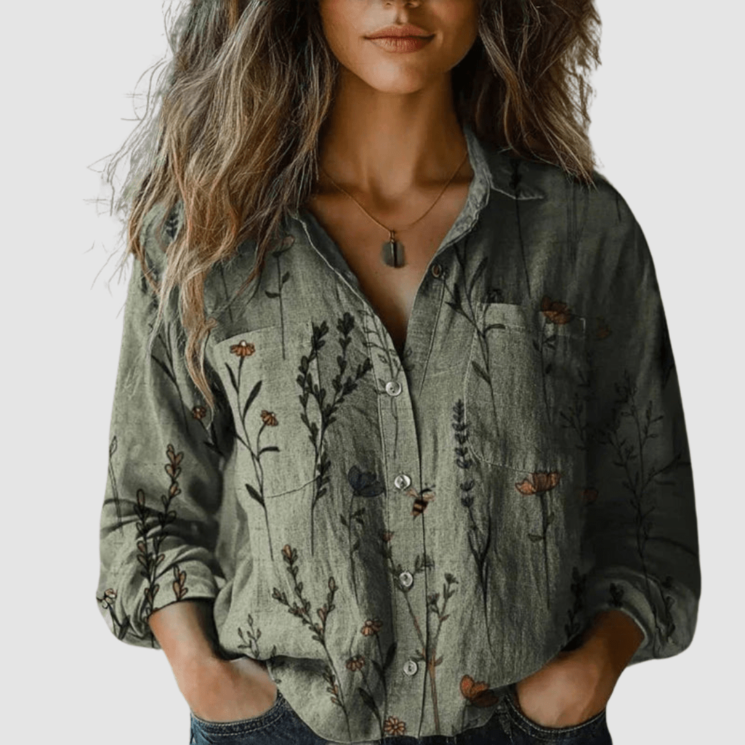 Morena™ Blusa estampada vintage - RIVENA MODA