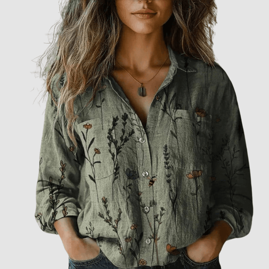 Morena™ Blusa estampada vintage - RIVENA MODA