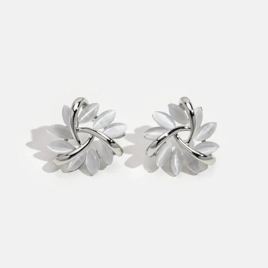 PENDIENTES CON FLOR DE ÓPALO - RIVENA MODA