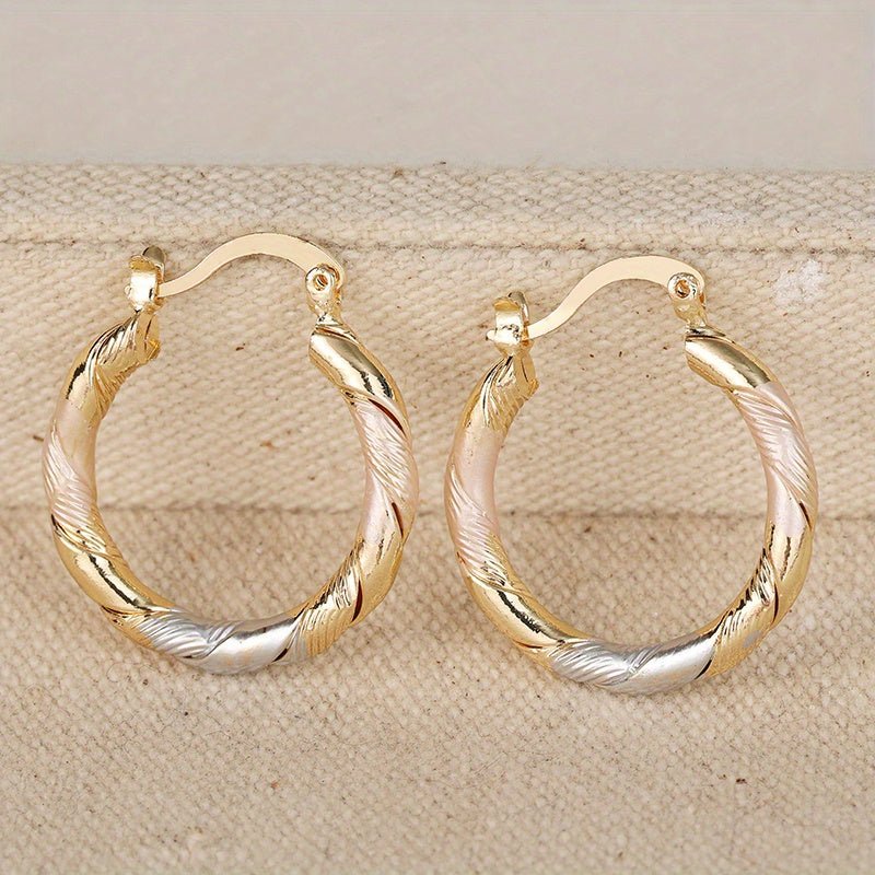 PENDIENTES DE ARO REDONDOS CONTRASTANTES - RIVENA MODA